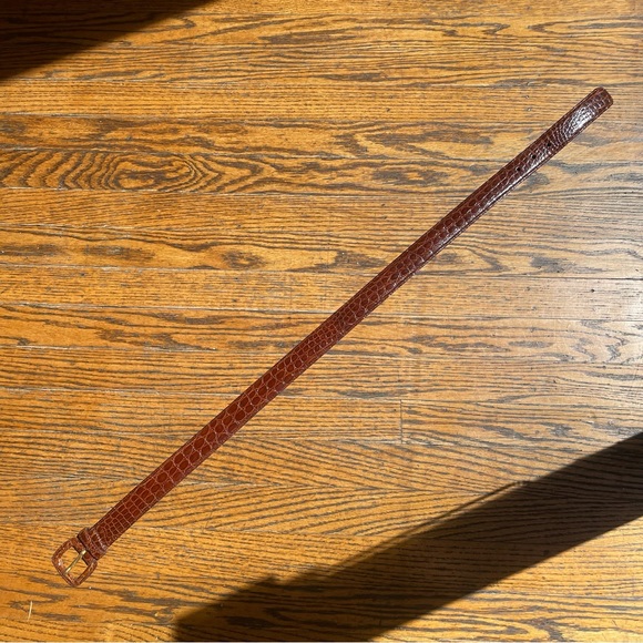 Vintage Prada Crocodile Veritable Brown Belt - Picture 8 of 9